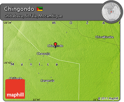 Physical Map of Chingondo