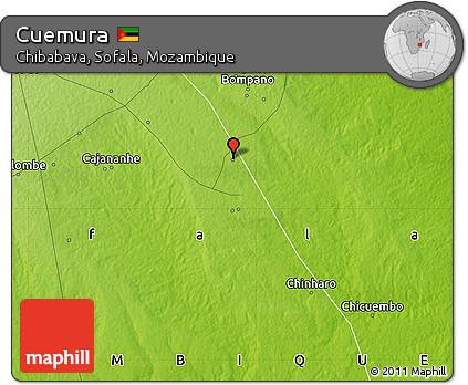 Physical Map of Cuemura