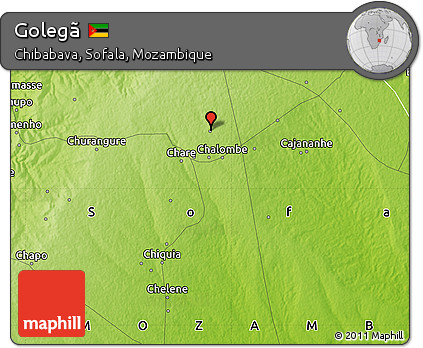 Physical Map of Golegã