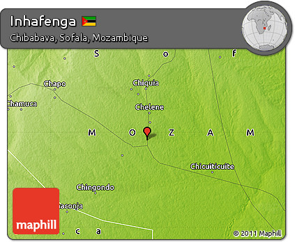Physical Map of Inhafenga
