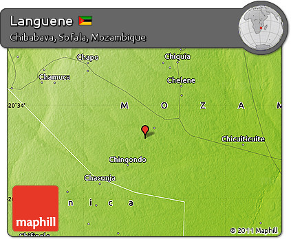 Physical Map of Languene