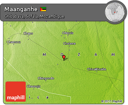 Physical Map of Maanganhe