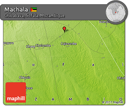Physical Map of Machala