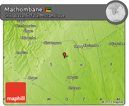 Physical Map of Machombane