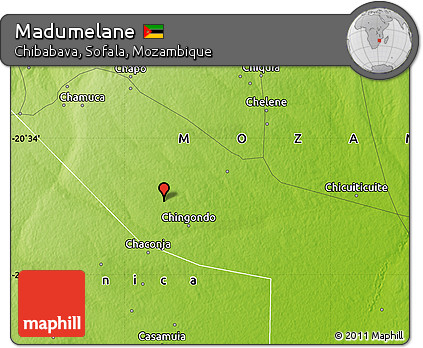 Physical Map of Madumelane