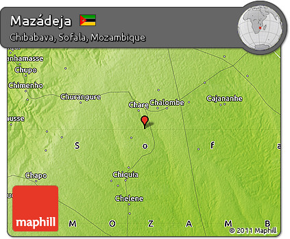 Physical Map of Mazádeja