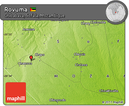 Physical Map of Rovuma