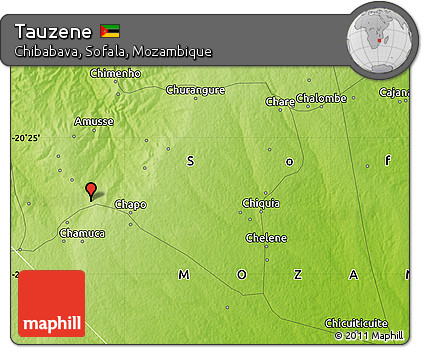 Physical Map of Tauzene