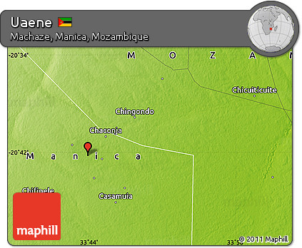 Physical Map of Uaene