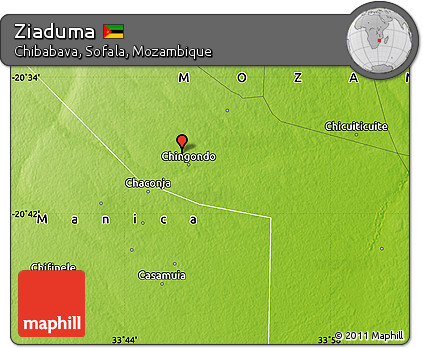 Physical Map of Ziaduma