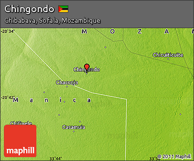 Physical Map of Chingondo