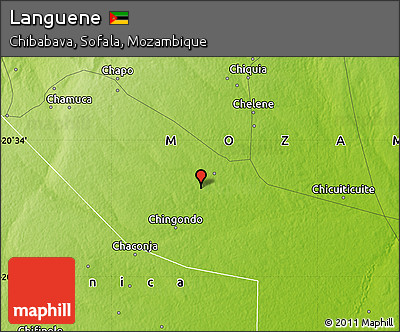 Physical Map of Languene