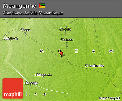 Physical Map of Maanganhe
