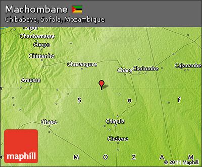 Physical Map of Machombane
