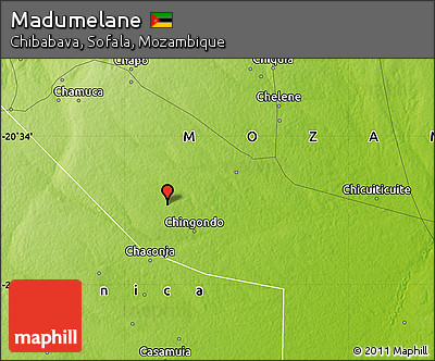 Physical Map of Madumelane
