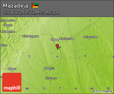 Physical Map of Mazádeja