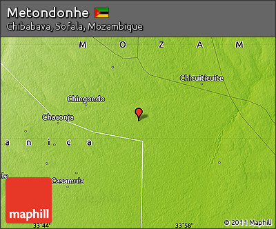 Physical Map of Metondonhe