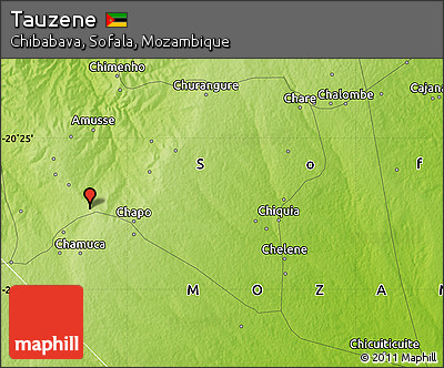 Physical Map of Tauzene
