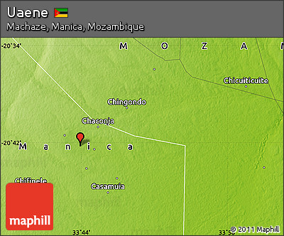 Physical Map of Uaene