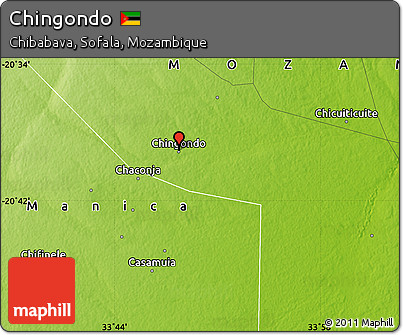 Physical Map of Chingondo