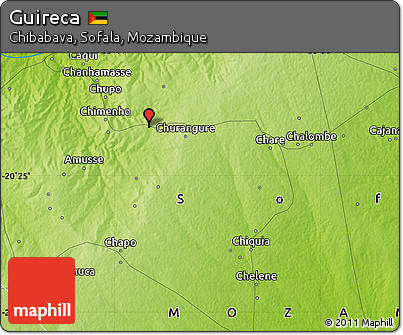 Physical Map of Guireca