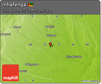 Physical Map of Inhafenga