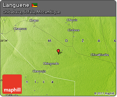 Physical Map of Languene