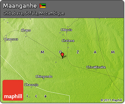 Physical Map of Maanganhe