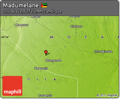 Physical Map of Madumelane