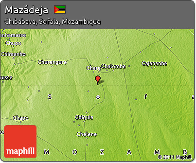 Physical Map of Mazádeja