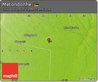 Physical Map of Metondonhe