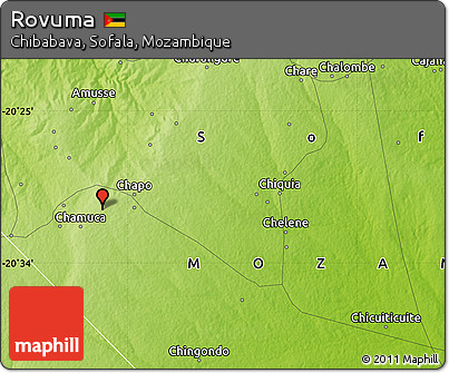 Physical Map of Rovuma
