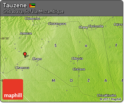 Physical Map of Tauzene
