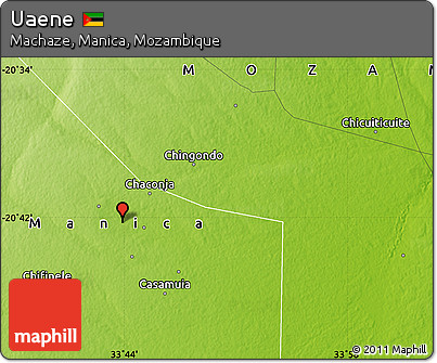 Physical Map of Uaene