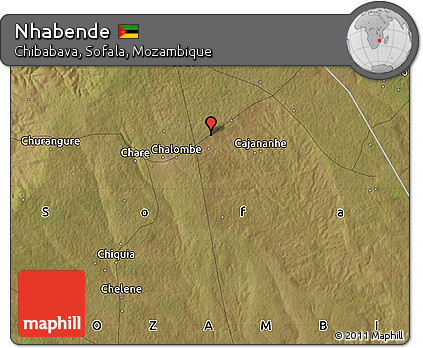 Satellite Map of Nhabende
