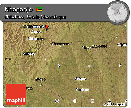 Satellite Map of Nhaganjo