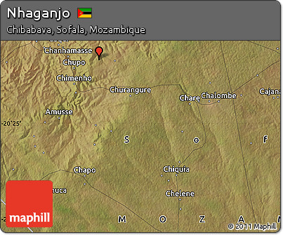 Satellite Map of Nhaganjo