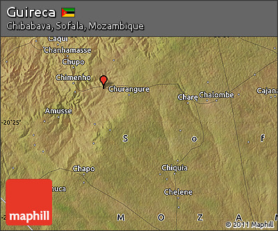 Satellite Map of Guireca