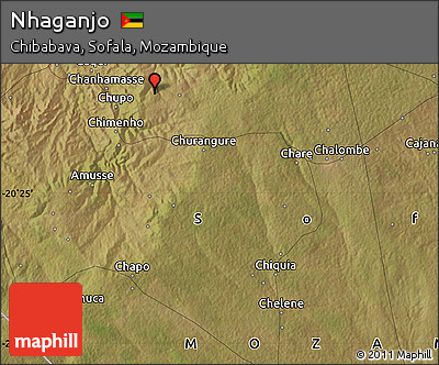 Satellite Map of Nhaganjo