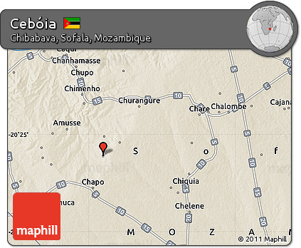 Shaded Relief Map of Cebóia