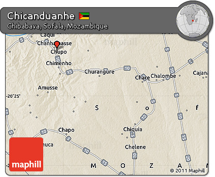 Shaded Relief Map of Chicanduanhe