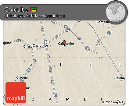 Shaded Relief Map of Chicuite