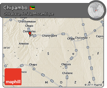 Shaded Relief Map of Chipambo