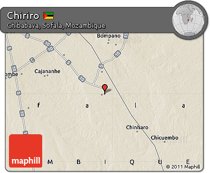 Shaded Relief Map of Chiriro