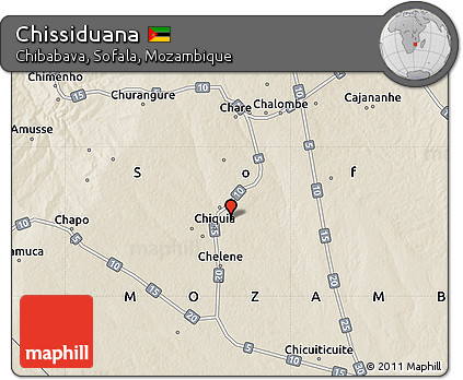 Shaded Relief Map of Chissiduana