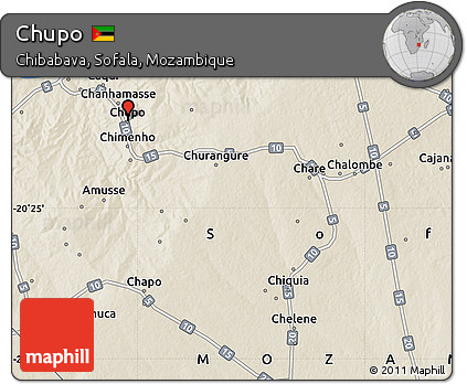 Shaded Relief Map of Chupo
