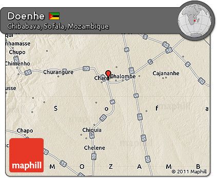 Shaded Relief Map of Doenhe