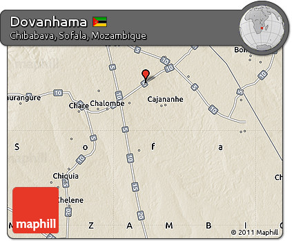 Shaded Relief Map of Dovanhama
