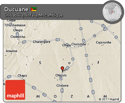Shaded Relief Map of Ducuane