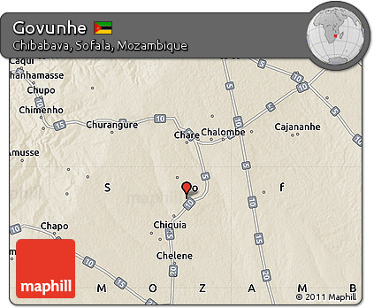Shaded Relief Map of Govunhe
